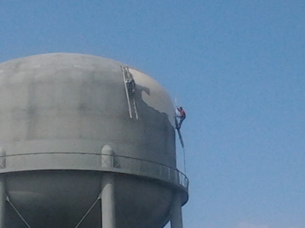 painting the water tower